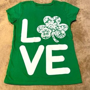 Children’s place girls green short sleeve shirt.
